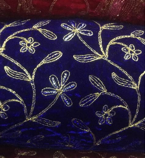 Velvet Embroidery Fabrics At Rs Meter Embroidered Fabrics In