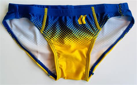 Egde Splash Bikini Underwear Blue X Yellow M Size Men S Fashion