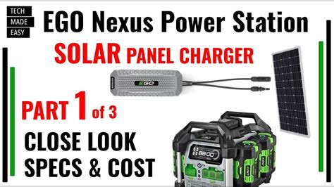 Part Of Ego Nexus Solar Panel Charger Ch Review Ego Solar Youtube