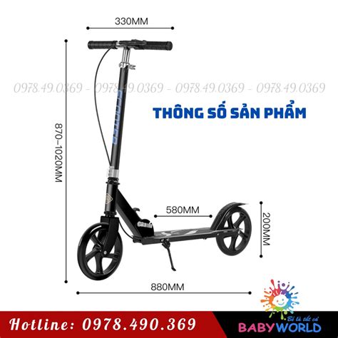 Mua Xe trượt scooter cỡ lớn có phanh tay chân chống chịu tải đến