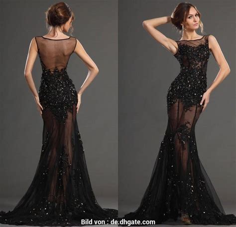 Abend schön abendkleid lang schwarz glitzer für 2019 Abendkleid