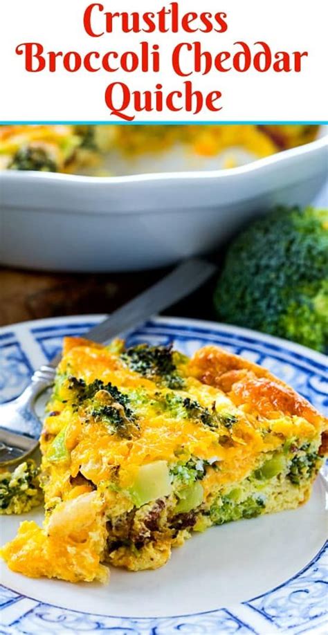 Crustless Broccoli Cheddar Quiche Low Carb Recipe Broccoli Cheddar Quiche Quiche Recipes