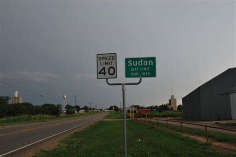 Sudan, Texas, Population Sign