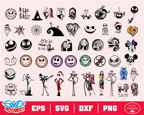 The Nightmare Before Christmas Svg, Dxf, Eps, Png, Clipart, Silhouette