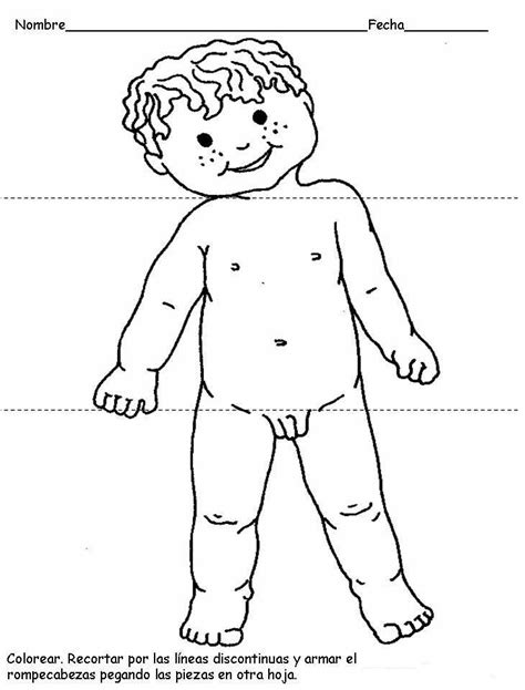 Colorea Co Figura Del Cuerpo Humano El Cuerpo Humano Infantil Partes Del Cuerpo Preescolar