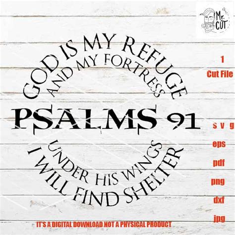 Protected Psalm 91 Svg Christian Svg Dxf Decal Cut Etsy