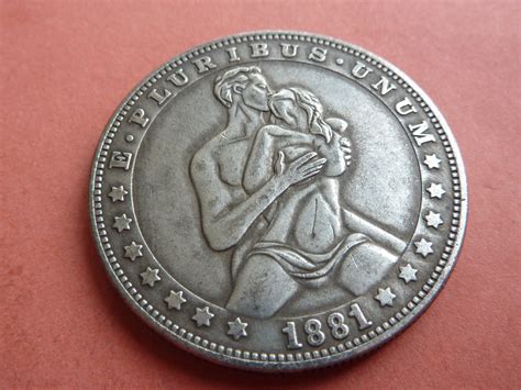 Hobo Dollar Coin Naked Couple Having Fun Mature Content Etsy