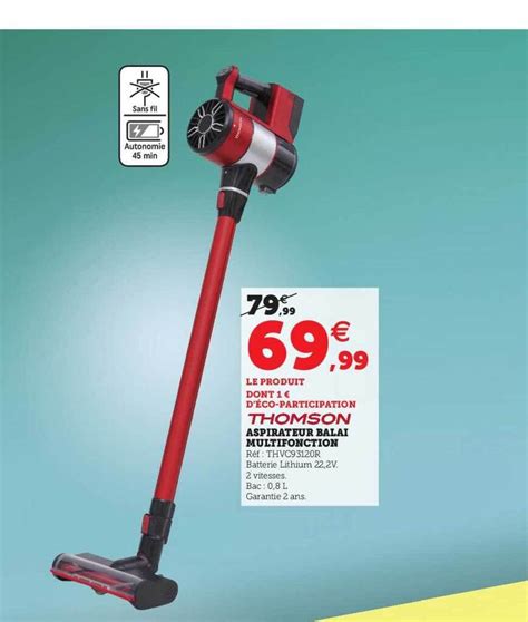 Promo Aspirateur Balai Multifonction Thomson Chez Super U