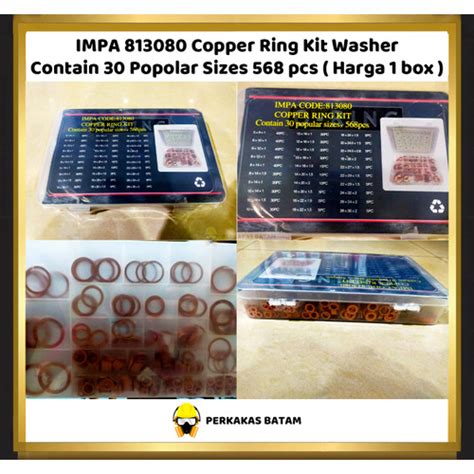 Jual Copper Ring Kit Washer 568pcs Set 30 Sizes 568 Pcs IMPA 813080