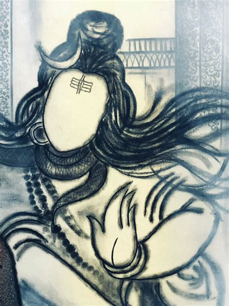 Rudra - Lord Shiva Painting | Painting by Mrinal Dutt | Exotic India Art