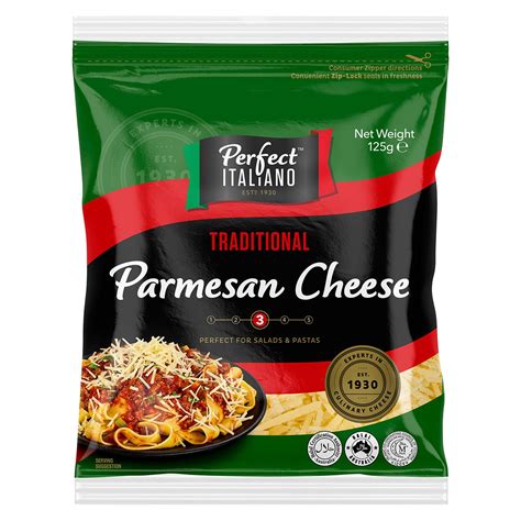 Perfect Italiano Traditional Grated Parmesan Cheese 125g Villa Market