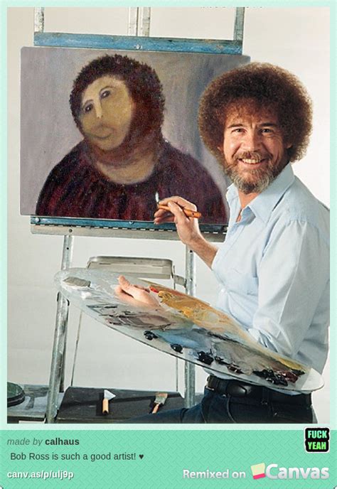 Botched Jesus Painting Restoration is Really a Bob Ross Self-Portrait