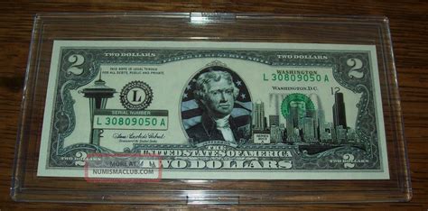 2003 Two Dollar Note State Washington Overprint Commemorative $2 Bill Unc.