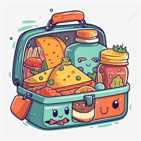 Cute Lunchbox Vector Sticker Clipart An Illustration Of Lunch Boxes