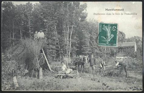 Montfermeil Bûcherons dans le bois de Franceville dans la forêt de