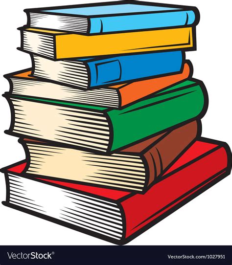 Stack Of Books Royalty Free Vector Image Vectorstock