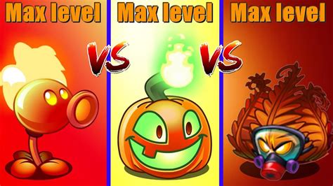 Pvz 2 Fire Peashooter Vs Jack O Lantern Vs Inferno Who Will Win