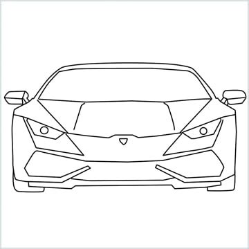 Aggregate 159 Lamborghini Drawing Front Best Nanoginkgobiloba Vn