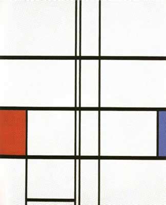 Piet Mondrian Composition avec Rouge et Bleu visor de imágenes