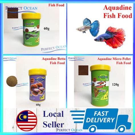 Aquadine Guppy Betta Fish Food Micro Pellets Ikan Kecil Makanan