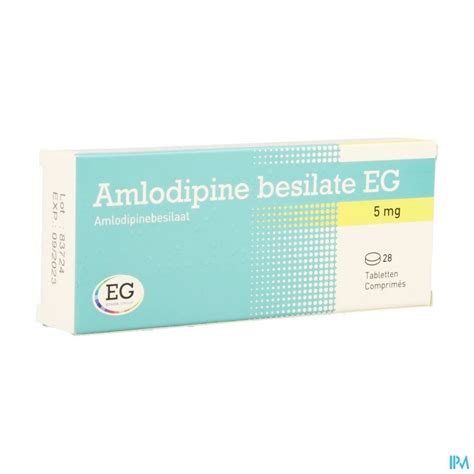 Amlodipine Besilate Eg Tabl X Mg Apotheek Thiels