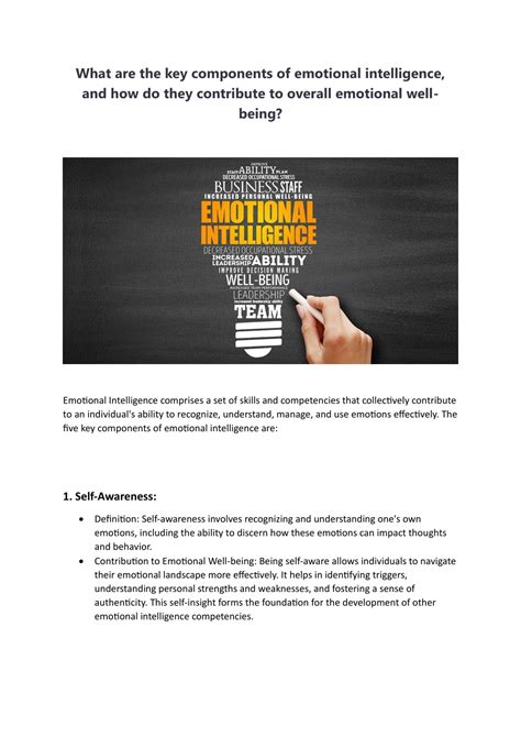 Ppt What Are The Key Components Of Emotional Intelligence Powerpoint