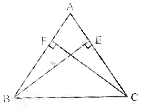 Abc Is A Triangle In Which Altitudes Be And Cf To Sides Ac And Ab Are