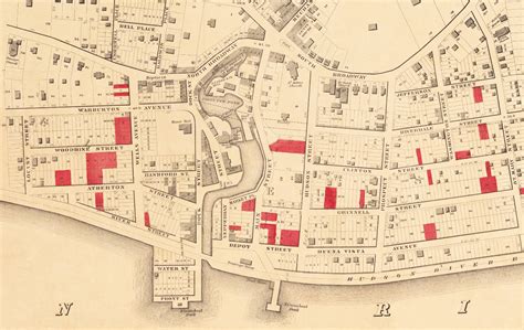 Historic Old Map Of Yonkers New York From 1859 Knowol