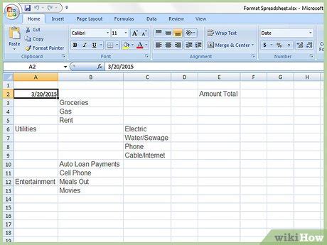 Ways To Format An Excel Spreadsheet Wikihow