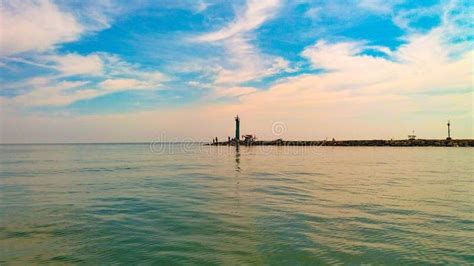 Lighthouse Pekalongan Beach Stock Image - Image of fishing, beach ...