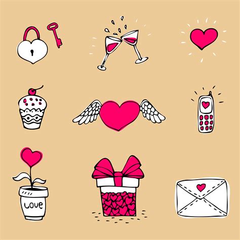 Love Icons Set 435346 Vector Art At Vecteezy