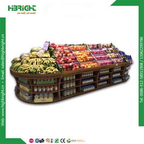 Supermarket Fruit And Vegetable Display Stand Fruit Display Rack And