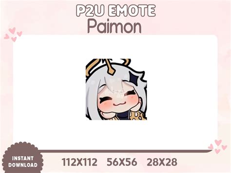 Paimon Genshin Impact Emotes Twitchdiscordyoutube Etsy