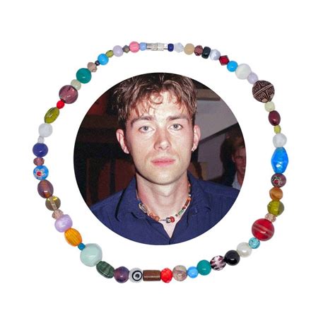 Damon Albarn Inspired Beaded Necklace Blur 90s Style