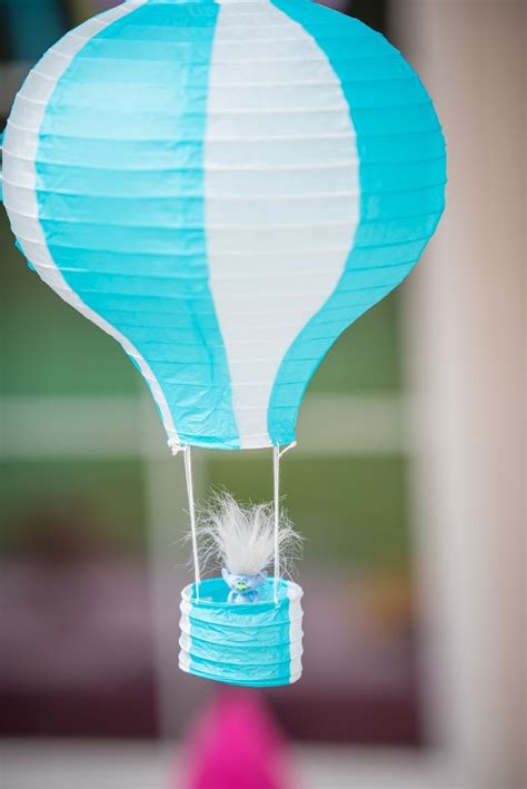 Hot Air Balloon With Trolls Trolls Birthday Party Decor Trolls Birthday Party Trolls