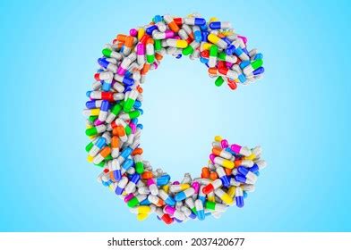 Letter C Medicine Capsules Pills 3d Stock Illustration 2037420677 ...