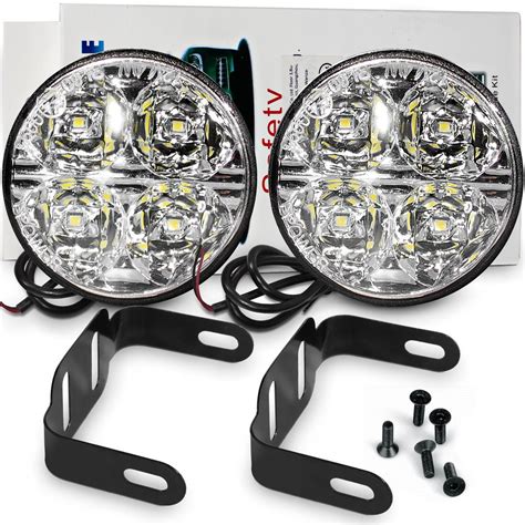 Okrągłe Światła LED do jazdy lampy E4 RL 9 CM DRL LAMPY DO JAZDY