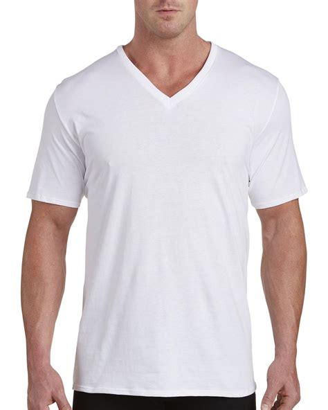 Jockey Big And Tall 6 Pk V Neck T Shirts In White For Men Save 42 Lyst