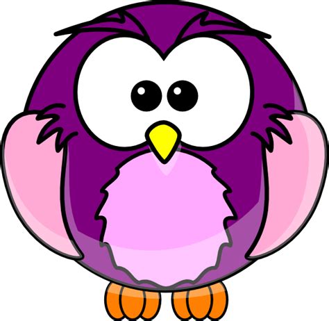 Purple Cartoon Owl Clip Art at Clker.com - vector clip art online, royalty free & public domain