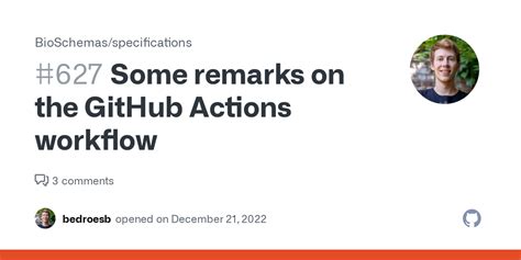 Some Remarks On The Github Actions Workflow · Issue 627 · Bioschemas