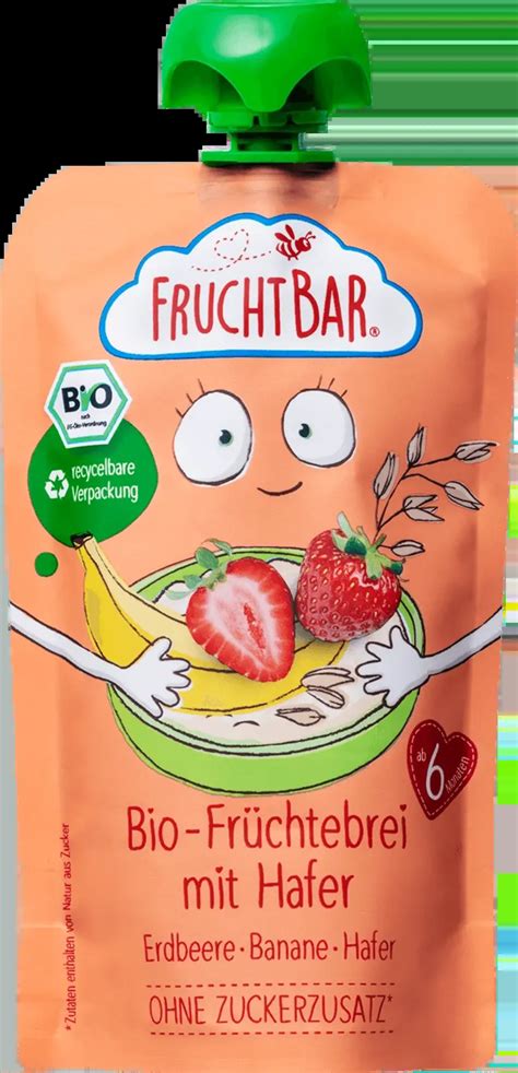 Fruchtbar Compote Bio En Gourde Avoine Fraise Banane G