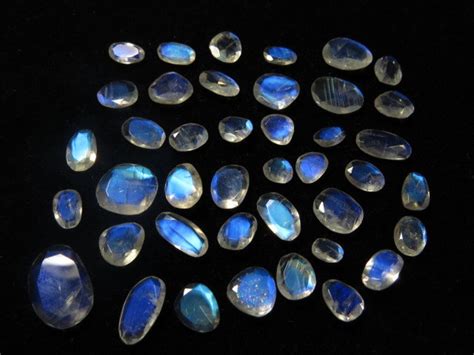 Rainbow Moonstone Aaaaa High Quality Fine Cut Faceted Rose Etsy