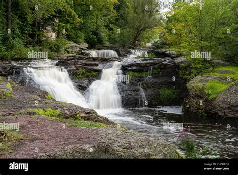 The Carley Brook Waterfalls In Honesdale Pennsylvania In The