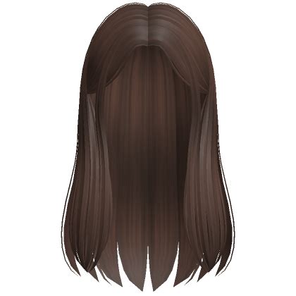 Soft Long Straight Hime Hair Brown Roblox