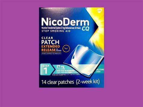 New Nicoderm CQ Nicotine Patches 2 Week Kit 14 PATCHES EXP DATE 7 24