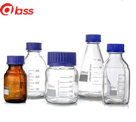 50ml 100ml 150ml Clear Glass Reagent Bottle For Lab China Glass Vial