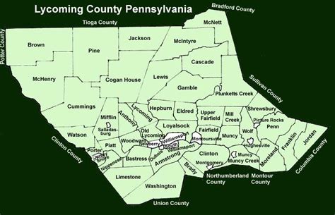 Lycoming County Pennsylvania Township Maps