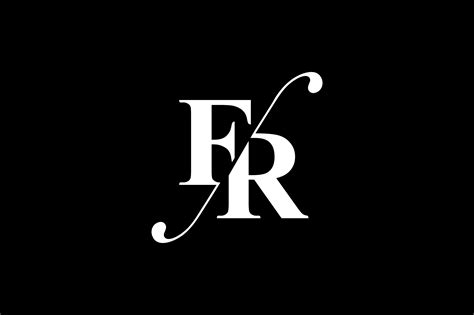 FR Monogram Logo Design By Vectorseller | TheHungryJPEG.com