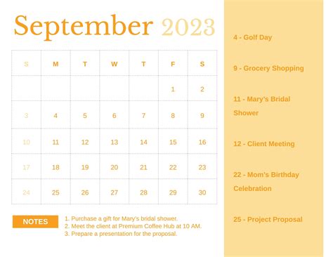 Printable September 2023 Monthly Calendar Template in Illustrator, EPS ...