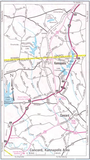 Maps of Concord & Kannapolis, North Carolina